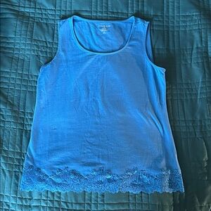 Coldwater Creek EUC M medium blue sleeveless tank/cami top. Medium, 10/12